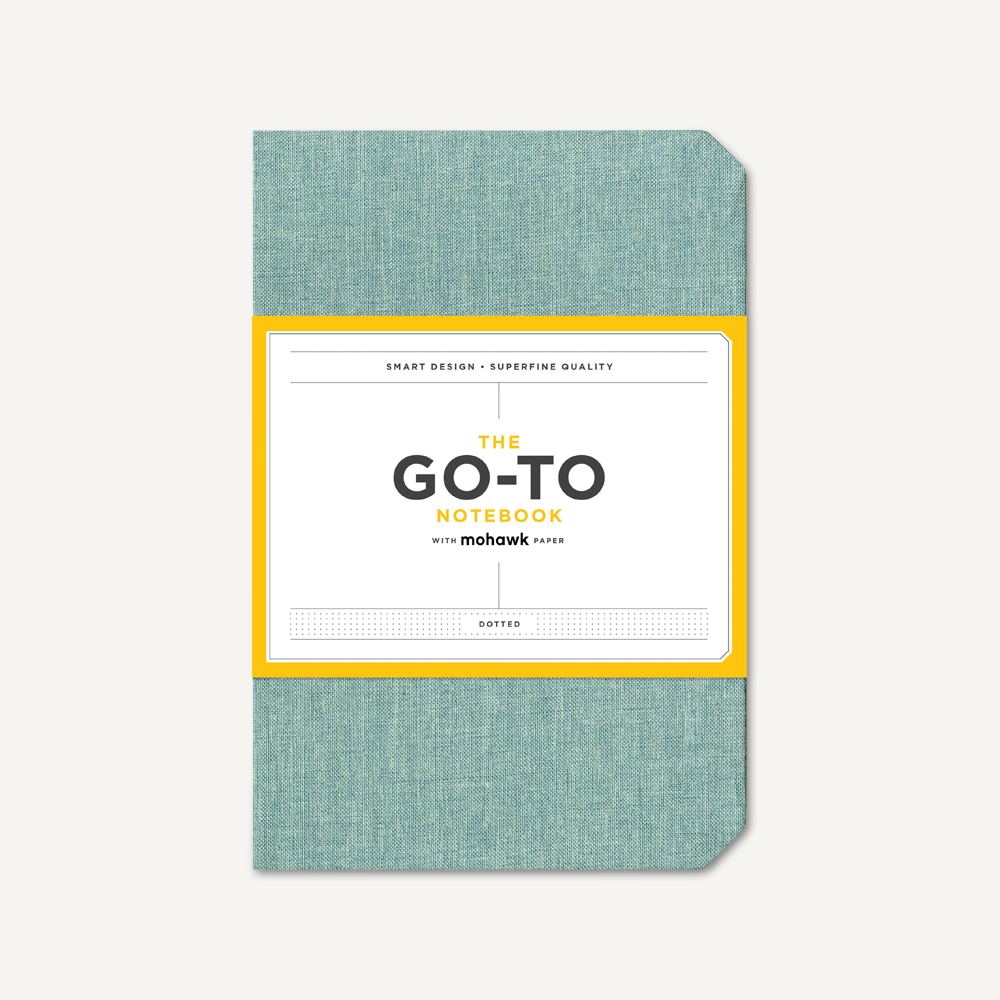 Go-To Notebook – Sage Blue Dotted