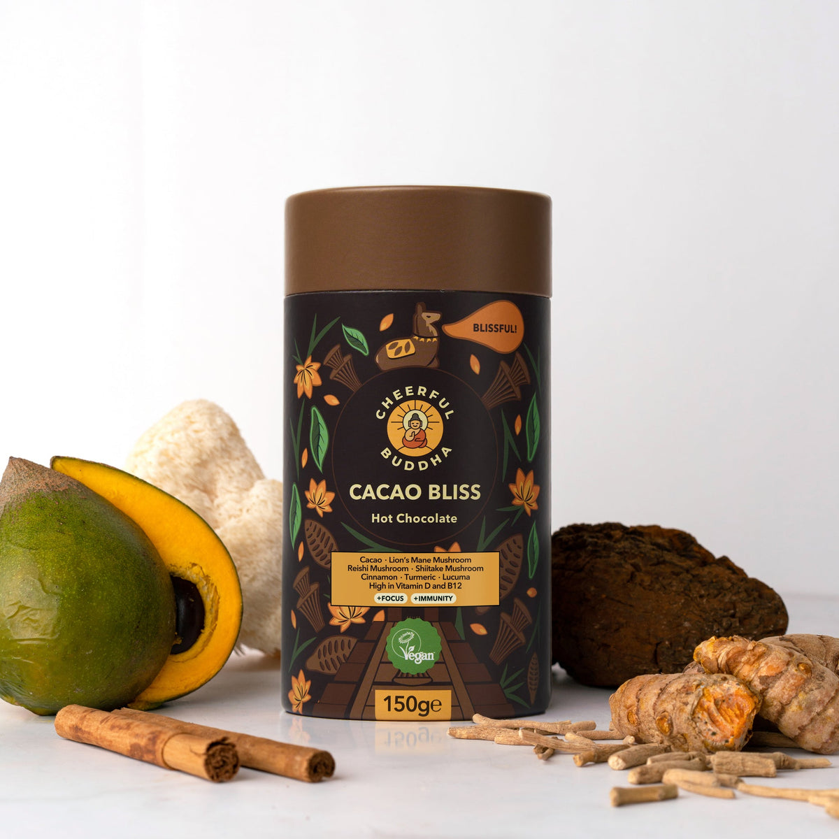Cheerful Buddha Cacao Bliss — Superfood Hot Chocolate