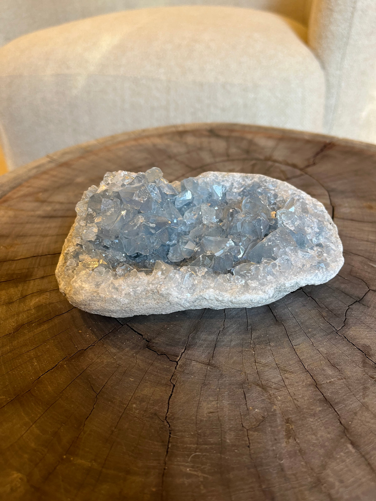 raw celestite crystal stone