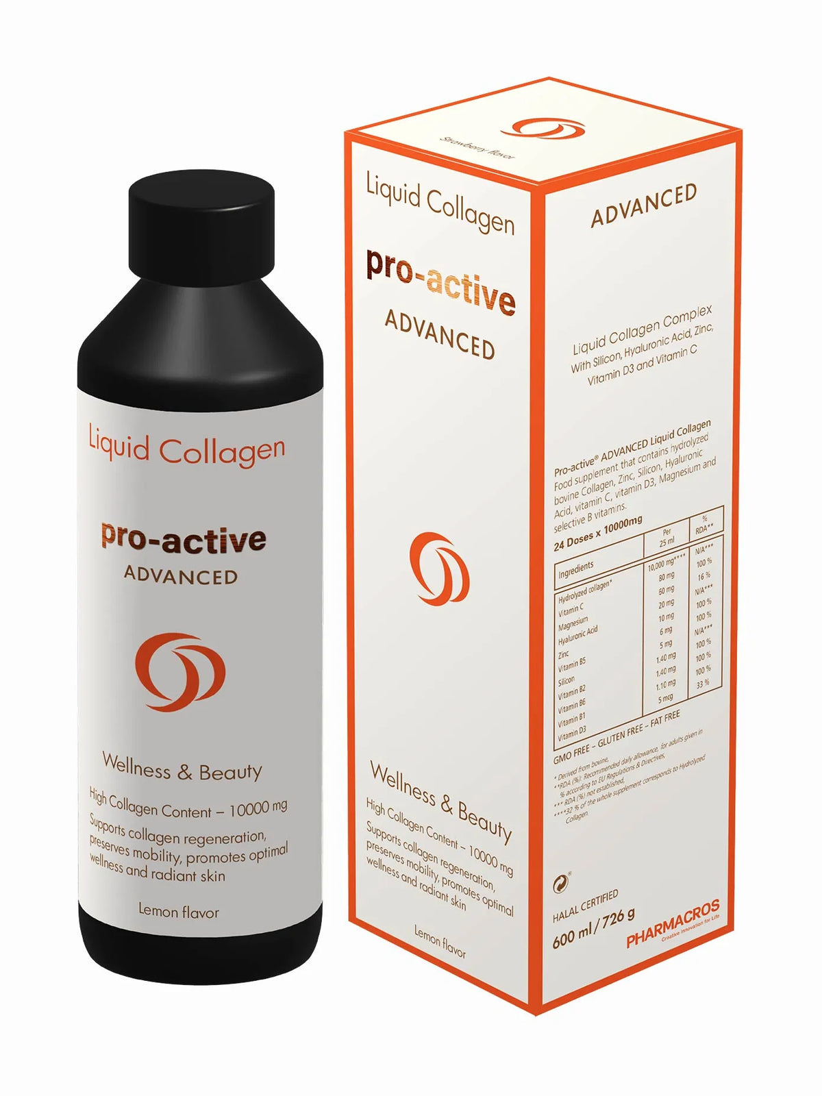 Pro-Active Advanced: Liquid Collagen Lemon flavour