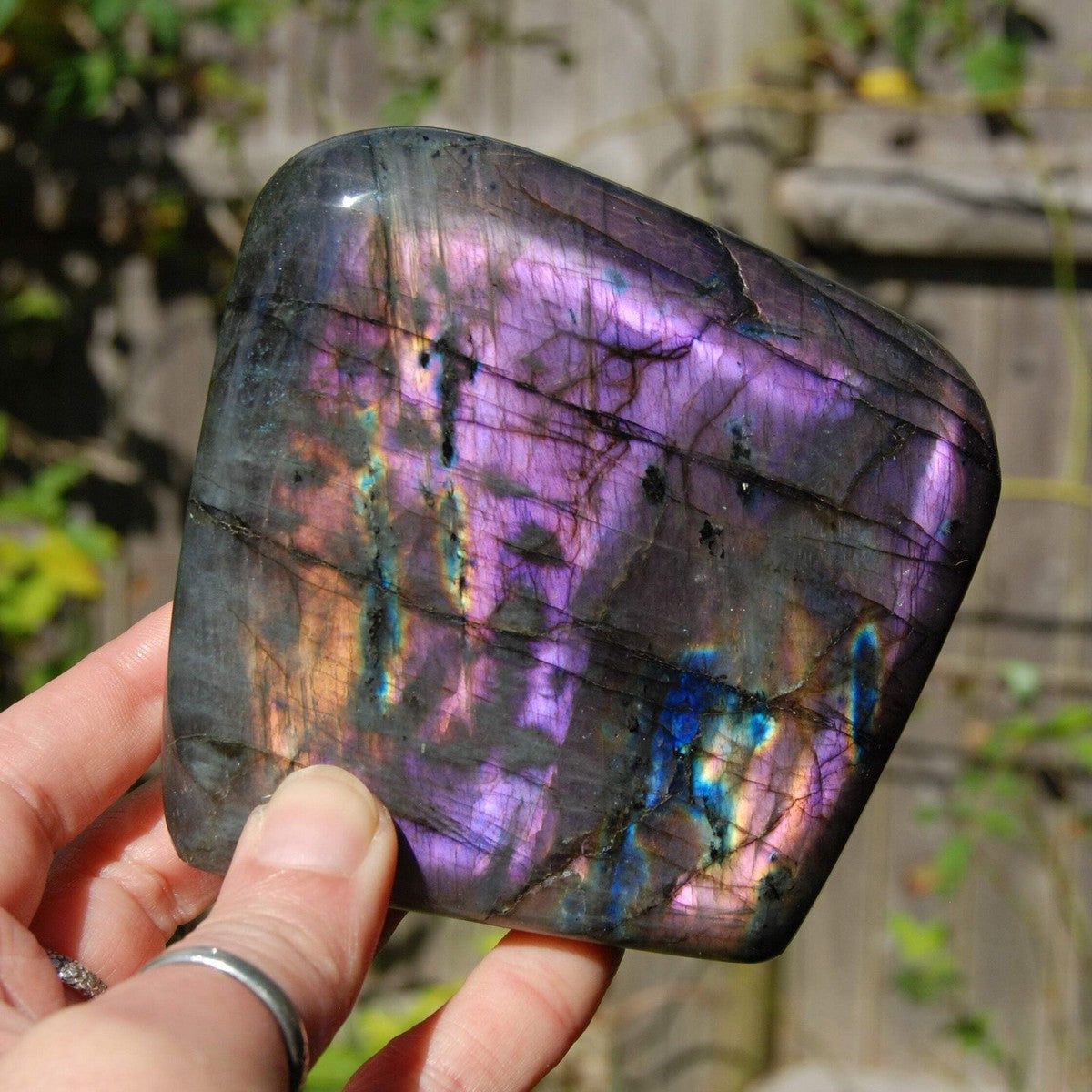 Labradorite crystal stone
